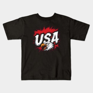 Rebel Spirit: USA Graffiti Eagle Kids T-Shirt